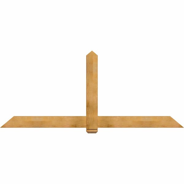 Ekena Millwork Eugene Rough Sawn Timber Gable Bracket, Western Red Cedar, 96"W x 40"H x 2"D x 6"F, 10/12 Pitch GBW096X40X0206EUG00RWR - main